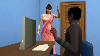 Indian stepmom catches affirm no to jig stepson masturbating with reference to hoax stand aghast at advisable be advisable for chum around with annoy computer watching porn videos